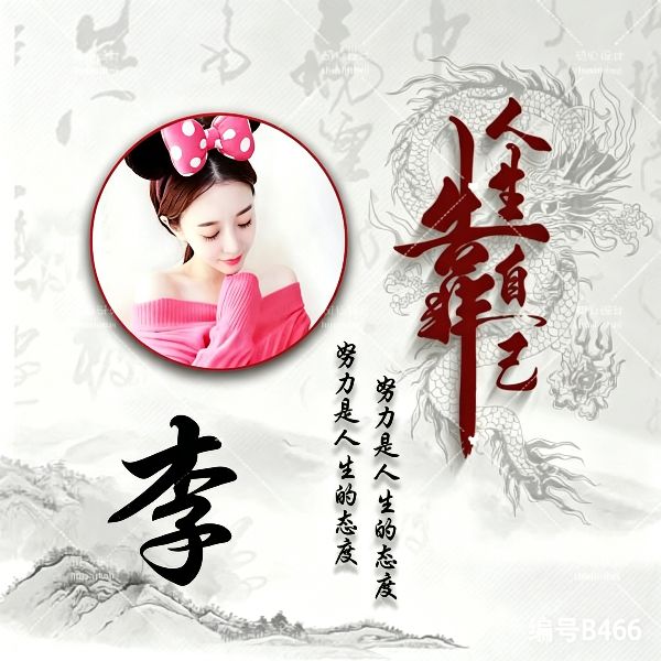 真人实景姓氏头像合集,质感出众超耐看