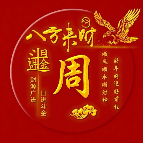 好运招财微信头像,八方来财,日进斗金