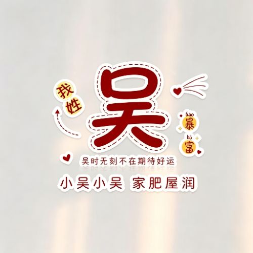 趣味姓氏头像,谐音藏心意,读起来朗朗上口